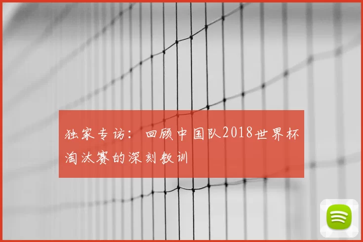 独家专访:回顾中国队2018世界杯淘汰赛的深刻教训
